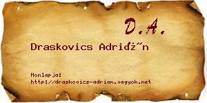 Draskovics Adrián névjegykártya